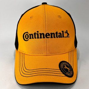 Continental Tires Strap Back Trucker Mesh Hat Cap Horse Yellow Black Adult Mens